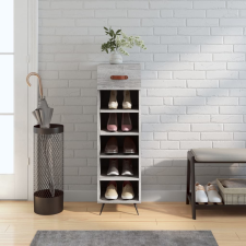 vidaXL szürke sonoma színű szerelt fa cipősszekrény 30 x 35 x 105 cm bútor