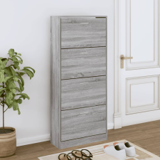 vidaXL szürke sonoma színű szerelt fa cipősszekrény 63x24x147 cm bútor
