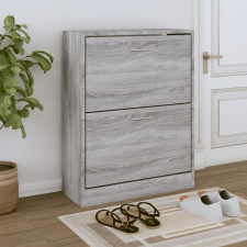 vidaXL szürke sonoma színű szerelt fa cipősszekrény 63x24x81 cm bútor