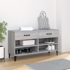vidaXL szürke sonoma színű szerelt fa cipőszekrény 102 x 35 x 55 cm bútor