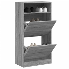 vidaXL szürke sonoma színű szerelt fa cipőszekrény 60x34x116 cm bútor