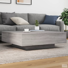 vidaXL Szürke sonoma színű szerelt fa dohányzóasztal 100 x 100 x 31 cm bútor