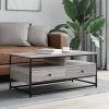 vidaXL szürke sonoma színű szerelt fa dohányzóasztal 100 x 51 x 45 cm