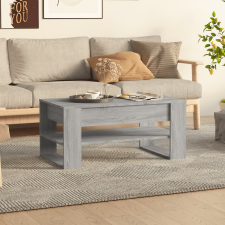 vidaXL szürke sonoma színű szerelt fa dohányzóasztal 102 x 55 x 45 cm bútor