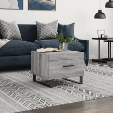 vidaXL szürke sonoma színű szerelt fa dohányzóasztal 50x50x40 cm bútor