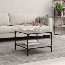 vidaXL szürke sonoma színű szerelt fa dohányzóasztal 55 x 55 x 40 cm bútor