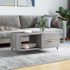 vidaXL szürke sonoma színű szerelt fa dohányzóasztal 90 x 50 x 40 cm bútor