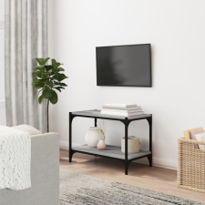 vidaXL szürke sonoma színű szerelt fa és acél TV-szekrény 60x33x41 cm bútor