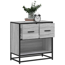 vidaXL szürke sonoma színű szerelt fa és fém éjjeliszekrény 60x31x60cm bútor