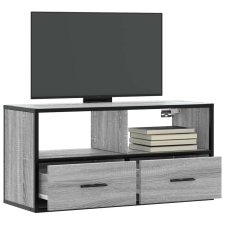 vidaXL szürke sonoma színű szerelt fa és fém TV-szekrény 80x31x39,5 cm bútor