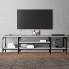 vidaXL szürke sonoma színű szerelt fa és vas TV-szekrény 161x35x45 cm bútor
