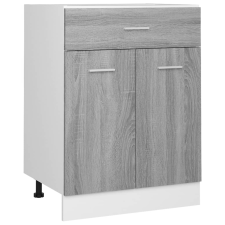 vidaXL szürke sonoma színű szerelt fa fiókos szekrény 60x46x81,5 cm (815577) bútor