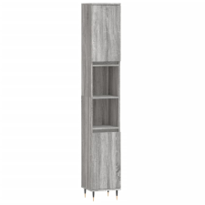 vidaXL szürke sonoma színű szerelt fa fürdőszobaszekrény 30x30x190 cm (831530) fürdőszoba bútor