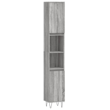 vidaXL szürke sonoma színű szerelt fa fürdőszobaszekrény 30x30x190 cm (831538) fürdőszoba bútor
