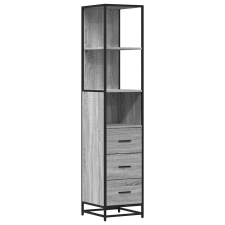 vidaXL szürke sonoma színű szerelt fa fürdőszobaszekrény 35x37,5x166cm (849247) fürdőszoba bútor