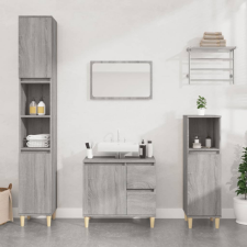 vidaXL szürke sonoma színű szerelt fa fürdőszobaszekrény 65x33x60 cm fürdőszoba bútor