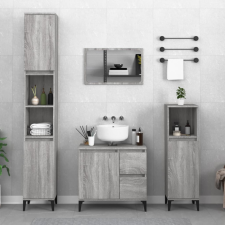 vidaXL szürke sonoma színű szerelt fa fürdőszobaszekrény 65x33x60 cm fürdőszoba bútor