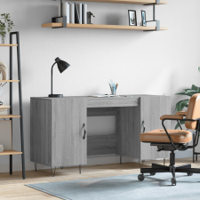 vidaXL Szürke sonoma színű szerelt fa íróasztal 140x50x75 cm íróasztal