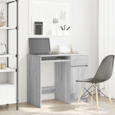 vidaXL szürke sonoma színű szerelt fa íróasztal 86x49x76 cm íróasztal