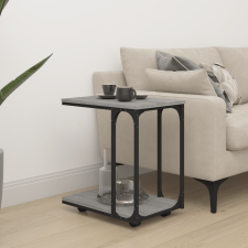 vidaXL szürke sonoma színű szerelt fa kerekes kisasztal 50x35x55,5 cm bútor