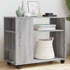 vidaXL szürke sonoma színű szerelt fa kerekes kisasztal 70x35x60 cm bútor