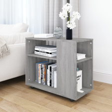 vidaXL szürke sonoma színű szerelt fa kisasztal 70 x 35 x 55 cm bútor