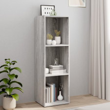 vidaXL szürke sonoma színű szerelt fa könyv-/TV-szekrény 36x30x114 cm bútor