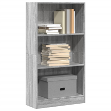 vidaXL szürke sonoma színű szerelt fa könyvespolc 60 x 24 x 109 cm bútor