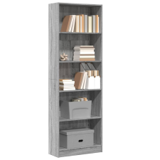 vidaXL szürke sonoma színű szerelt fa könyvespolc 60 x 24 x 176 cm bútor