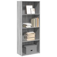 vidaXL szürke sonoma színű szerelt fa könyvespolc 60 x 30 x 152 cm bútor