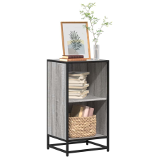 vidaXL szürke sonoma színű szerelt fa könyvszekrény 40x35x76 cm bútor