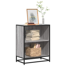 vidaXL szürke sonoma színű szerelt fa könyvszekrény 60x35x76 cm bútor