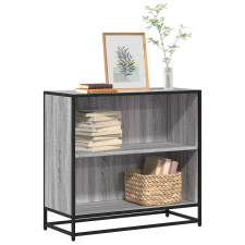 vidaXL szürke sonoma színű szerelt fa könyvszekrény 80x35x76 cm bútor