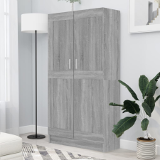 vidaXL szürke sonoma színű szerelt fa könyvszekrény 82,5x30,5x150 cm bútor