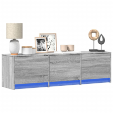 vidaXL szürke sonoma színű szerelt fa LED-es TV-szekrény 140x34x40 cm bútor