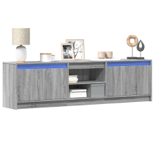 vidaXL szürke sonoma színű szerelt fa LED-es TV-szekrény 180x34x50 cm bútor