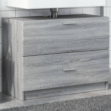 vidaXL szürke sonoma színű szerelt fa mosdószekrény 78 x 37 x 59 cm fürdőszoba bútor