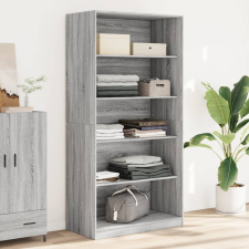 vidaXL szürke sonoma színű szerelt fa ruhásszekrény 100 x 50 x 200 cm bútor