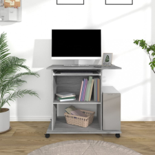 vidaXL szürke sonoma színű szerelt fa számítógépasztal 80 x 50 x 75 cm íróasztal