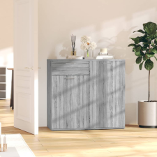 vidaXL szürke sonoma színű szerelt fa tálalószekrény 80x36x75 cm bútor
