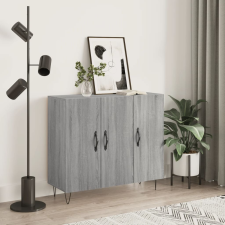 vidaXL szürke sonoma színű szerelt fa tálalószekrény 90 x 34 x 80 cm bútor