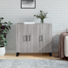 vidaXL szürke sonoma színű szerelt fa tálalószekrény 90 x 34 x 80 cm bútor