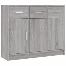 vidaXL szürke sonoma színű szerelt fa tálalószekrény 91x28x75 cm (823014) bútor