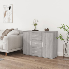 vidaXL szürke sonoma színű szerelt fa tálalószekrény 91x29,5x65 cm bútor