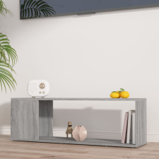 vidaXL szürke sonoma színű szerelt fa TV-szekrény 100x24x32 cm bútor