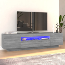 vidaXL Szürke sonoma színű TV-szekrény LED-lámpákkal 160x35x40 cm bútor