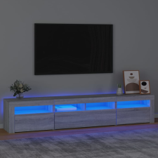 vidaXL szürke sonoma színű TV-szekrény LED-lámpákkal 210x35x40 cm bútor