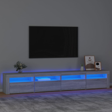 vidaXL szürke sonoma színű TV-szekrény LED-lámpákkal 240x35x40 cm bútor