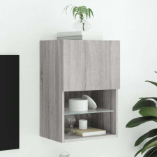vidaXL szürke sonoma színű TV-szekrény LED-lámpákkal 40,5x30x60 cm bútor