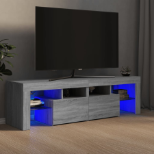 vidaXL szürke sonoma színű TV-szekrény LED-világítással 140x36,5x40 cm bútor